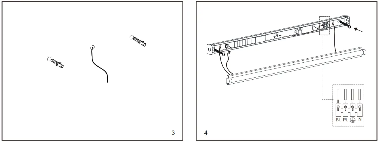 ROBOS RAE244012E 01 Alexander 24W and 40W LED Batten - fig