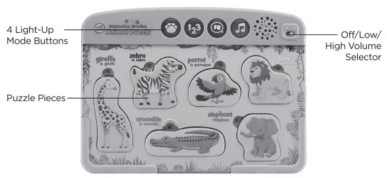 LeapFrog 613641 Interactive Wooden Animal Puzzle fig2