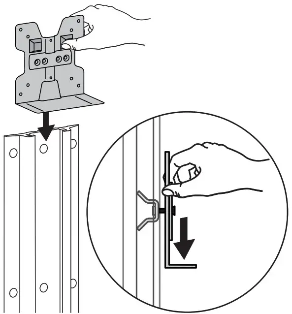 ERGOTRON Thin Client Mount - Attach brackets to Wall Track