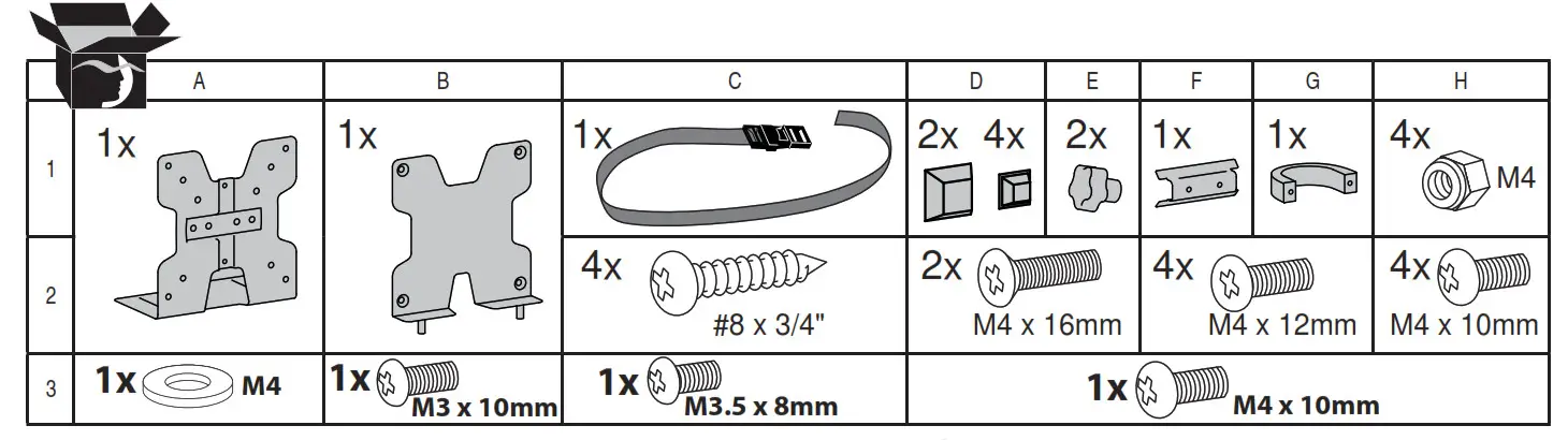ERGOTRON Thin Client Mount - Components