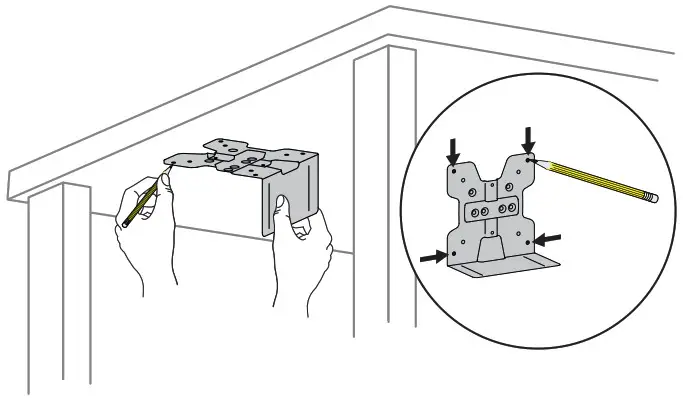 ERGOTRON Thin Client Mount - Mark mounting holes in desired location using bracket shown
