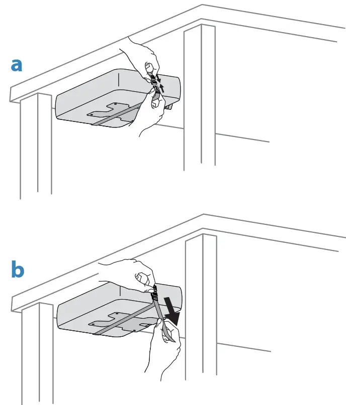 ERGOTRON Thin Client Mount - Wrap the strap around the brackets