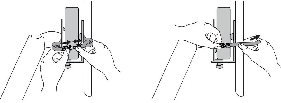 ERGOTRON Thin Client Mount - clip buckle together and tighten strap