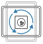 Landscape rotation stop screw