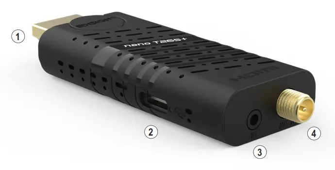 EDISION Digital Terrestrial & Cable HDMI dongle Receiver DVB- Connections