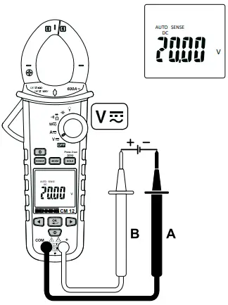 BENNING CM 12 Digital Power Clamp Meter - Direct voltage measurement