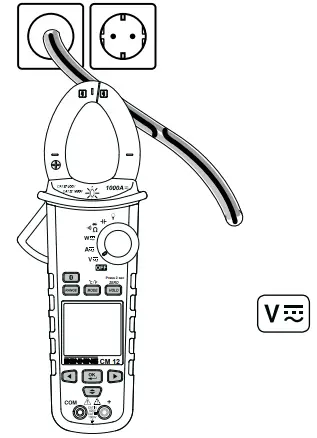 BENNING CM 12 Digital Power Clamp Meter - Voltage indicator