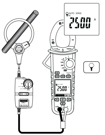 BENNING CM 12 Digital Power Clamp Meter - measurement with the