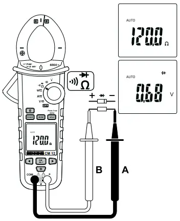 BENNING CM 12 Digital Power Clamp Meter - measurement
