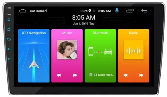 HODOZZY Android Double Din Car Stereo 9.5'' Moving Vertical Touch Screen Car Radio Bluetooth - Faddroid