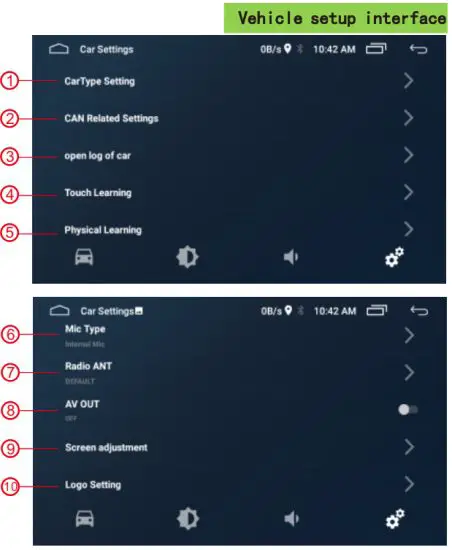 HODOZZY Android Double Din Car Stereo 9.5'' Moving Vertical Touch Screen Car Radio Bluetooth - Scre10