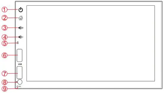 HODOZZY Android Double Din Car Stereo 9.5'' Moving Vertical Touch Screen Car Radio Bluetooth - Scre100