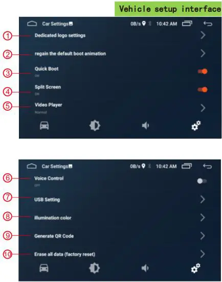HODOZZY Android Double Din Car Stereo 9.5'' Moving Vertical Touch Screen Car Radio Bluetooth - Scre10d