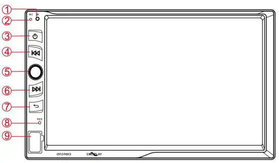 HODOZZY Android Double Din Car Stereo 9.5'' Moving Vertical Touch Screen Car Radio Bluetooth - Scre110