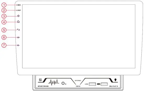 HODOZZY Android Double Din Car Stereo 9.5'' Moving Vertical Touch Screen Car Radio Bluetooth - Scre1k