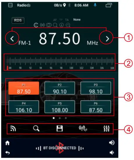 HODOZZY Android Double Din Car Stereo 9.5'' Moving Vertical Touch Screen Car Radio Bluetooth - Scred