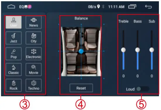 HODOZZY Android Double Din Car Stereo 9.5'' Moving Vertical Touch Screen Car Radio Bluetooth - mode 2