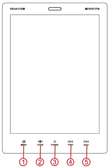 HODOZZY Android Double Din Car Stereo 9.5'' Moving Vertical Touch Screen Car Radio Bluetooth - overviw