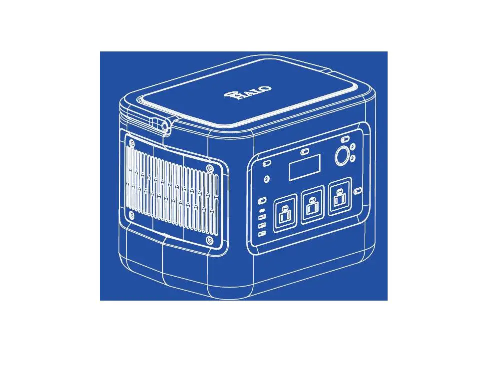Halo E240904 Powerstation 1100 Portable Power Station Instruction Manual