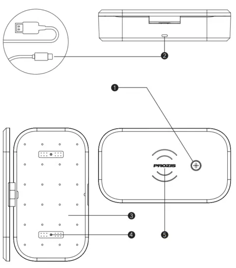 PROZIS 1649313442 UV Sterilizer with Wireless Charging