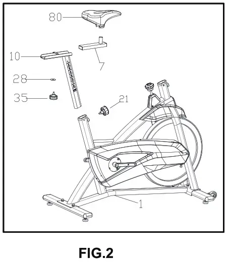 COSTWAY FH10005RB Spinning Bike - ASSEMBLY INSTRUCTION 2
