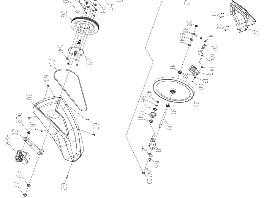 COSTWAY FH10005RB Spinning Bike - EXPLODED VIEW AND PARTS LIST 3