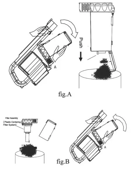 EUREKA Drift Vacuum Cleaner - Fig A & Fig B