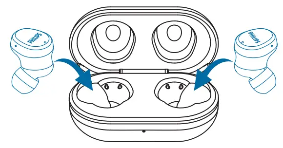 PHILIPS TAT4556 4000 Series True Wireless Headphones - Earpieces