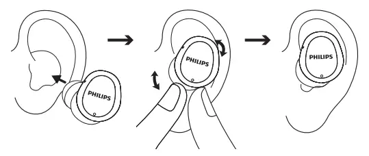 PHILIPS TAT4556 4000 Series True Wireless Headphones - earpieces 1