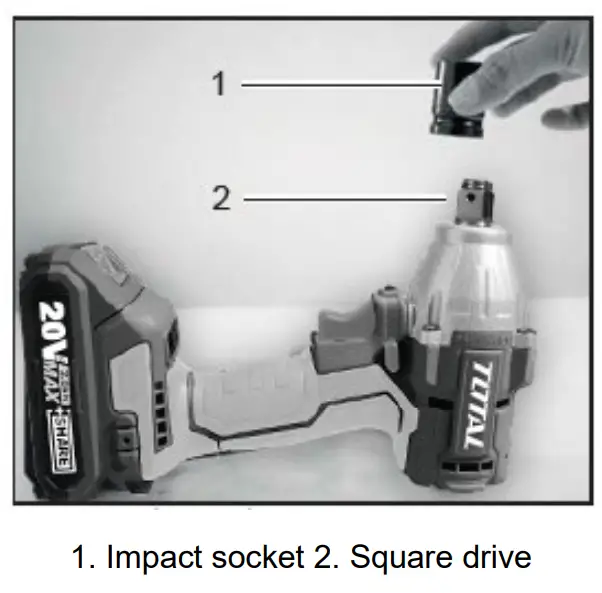 TOTAL TIWLI20010 Battery Impact Gun - 16