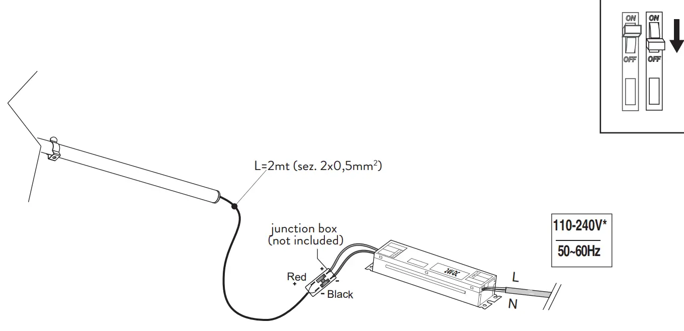 NEMO STUDIO Miniflux Opal Outdoor Linear - Installation