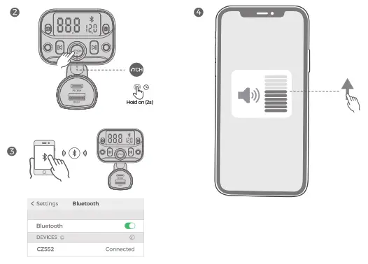 Dongguan Yuzhenrong Trading CZ552 Wireless FM Transmitter - fig1
