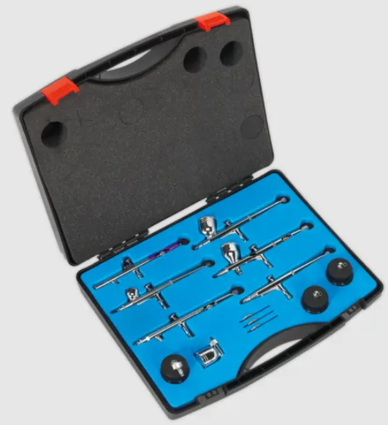 SEALEY-AB936-10PC-Mini-Air-Brush-Kit-Gravity-and-Suction-Feed-PRODUCT