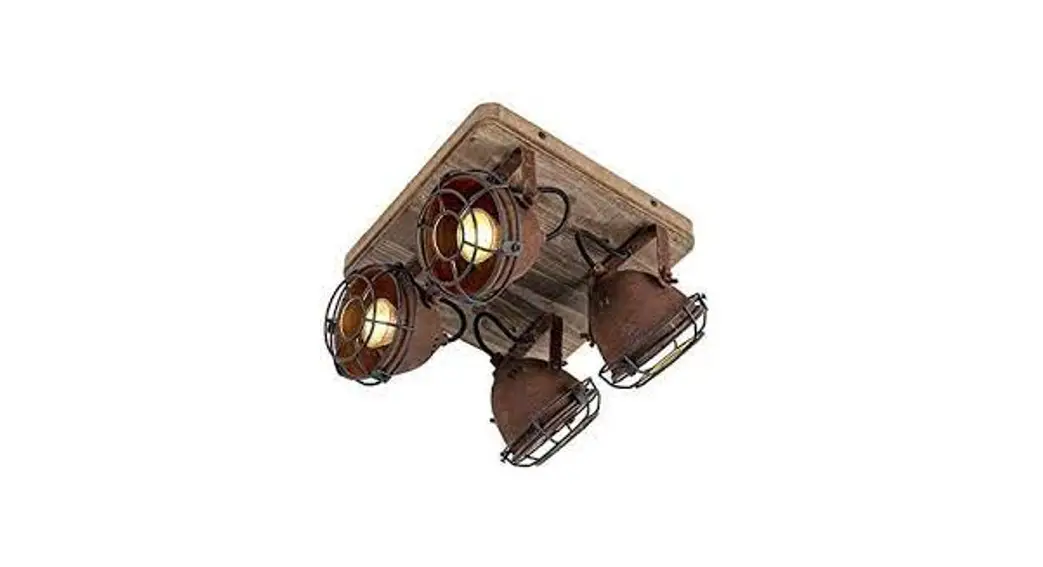 Qazqa Mal 2922-04x Ceiling Spotlight Wood Metal 4-lamp Instructions