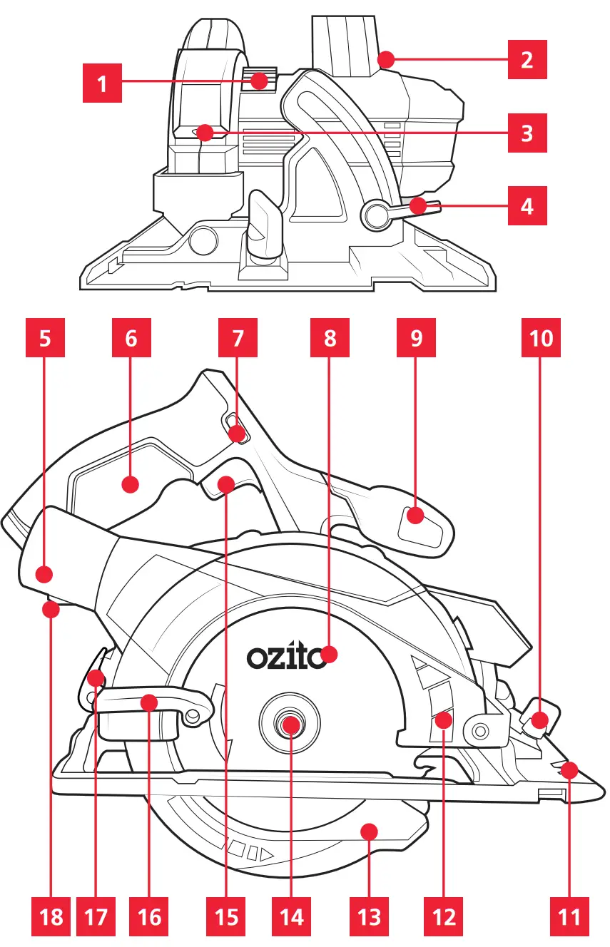 OZITO 165MM CIRCULAR SAW - fig 1