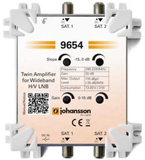 johansson 9654 Wideband Power Amplifier - cover