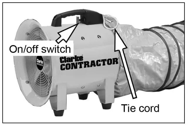 Clarke CON305 110V 12 Inch Ventilator - Figure 2