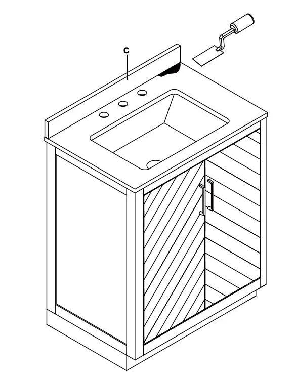 GLACIER BAY Huckleberry 30 Huckleberry 30 Inch Vanity - Completing the assembly