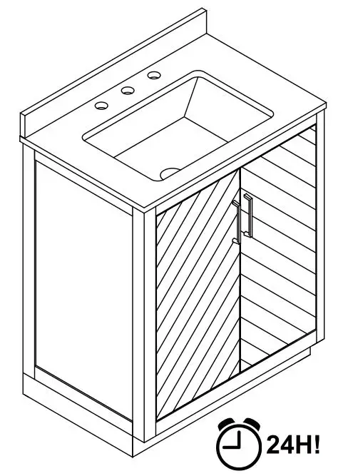 GLACIER BAY Huckleberry 30 Huckleberry 30 Inch Vanity - Drying