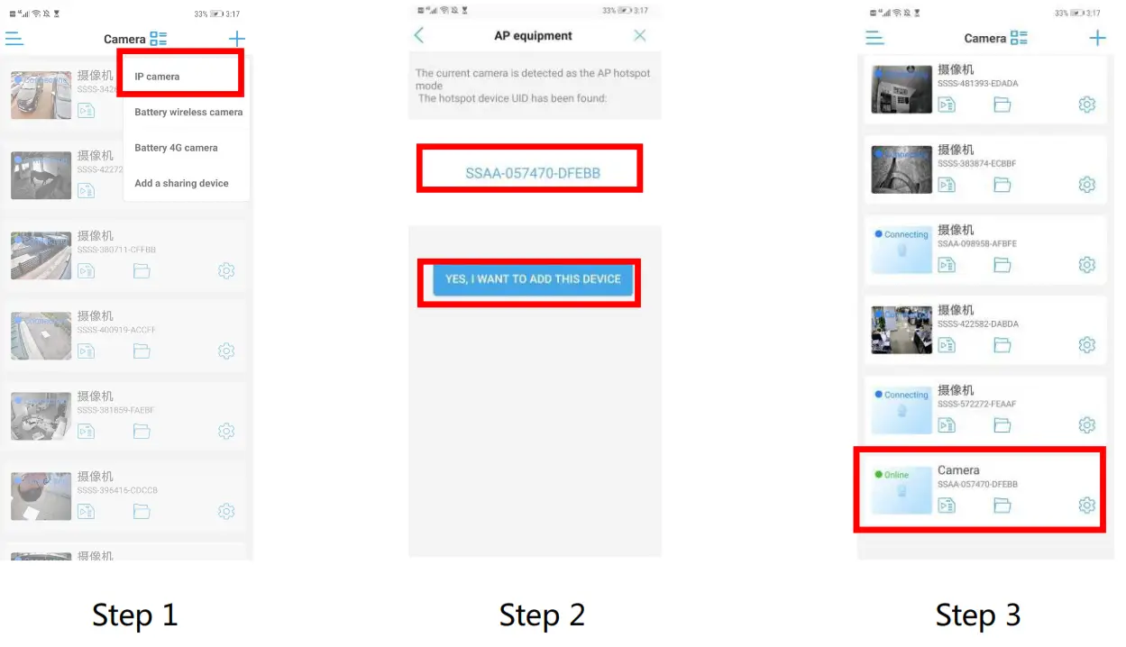 YoLuke WiFi IP Camera - Add Camera 1