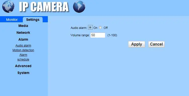 YoLuke WiFi IP Camera - Audio alarm