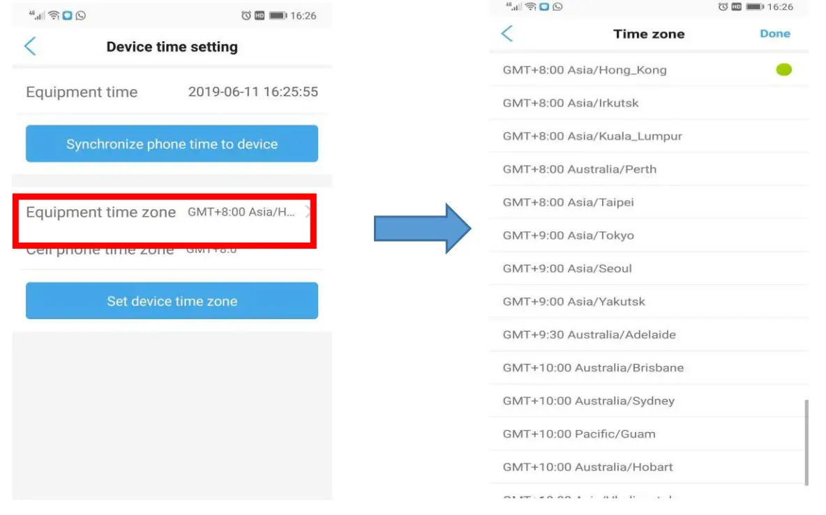 YoLuke WiFi IP Camera - Device time setting