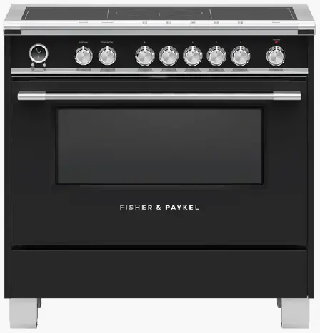 FISHER PAYKEL OR36SCI6B1 36 Inch Induction Range 5 Zones with SmartZone Self-Cleaning feature