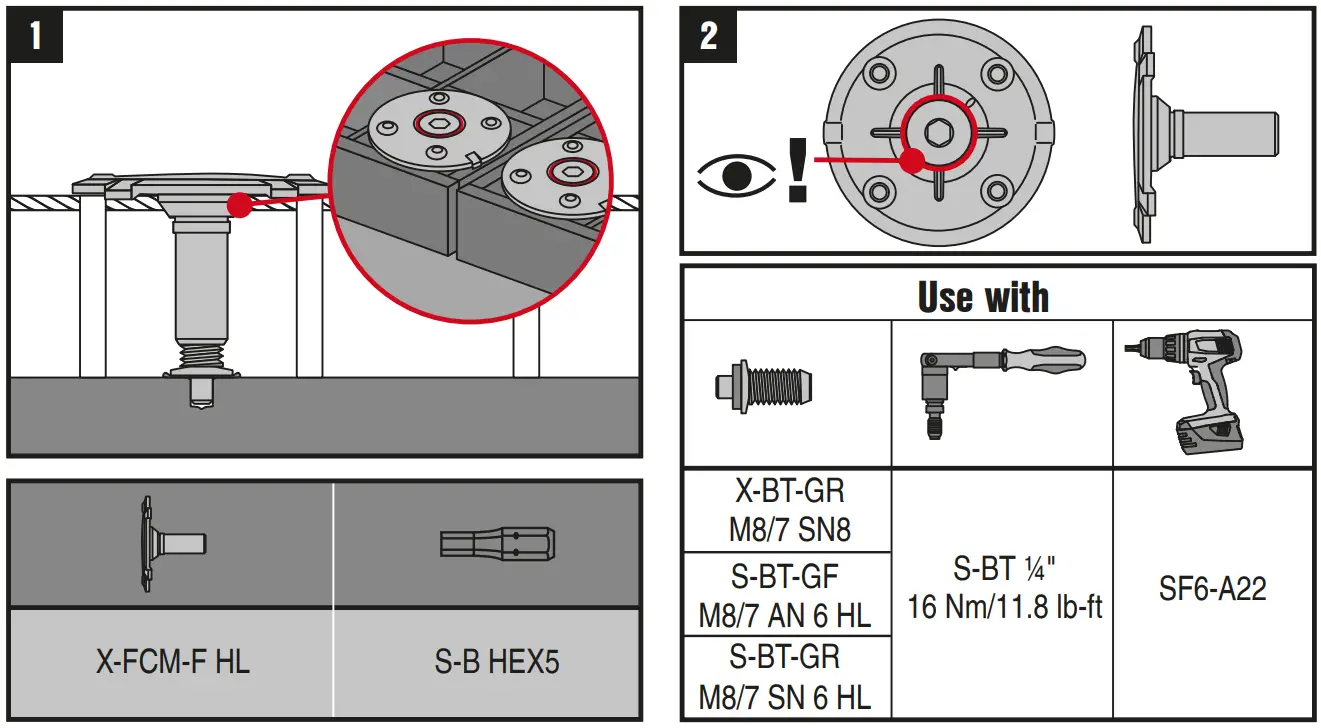 HILTI X FCM F HL High Load Grating Fastener Disc - FIG 2