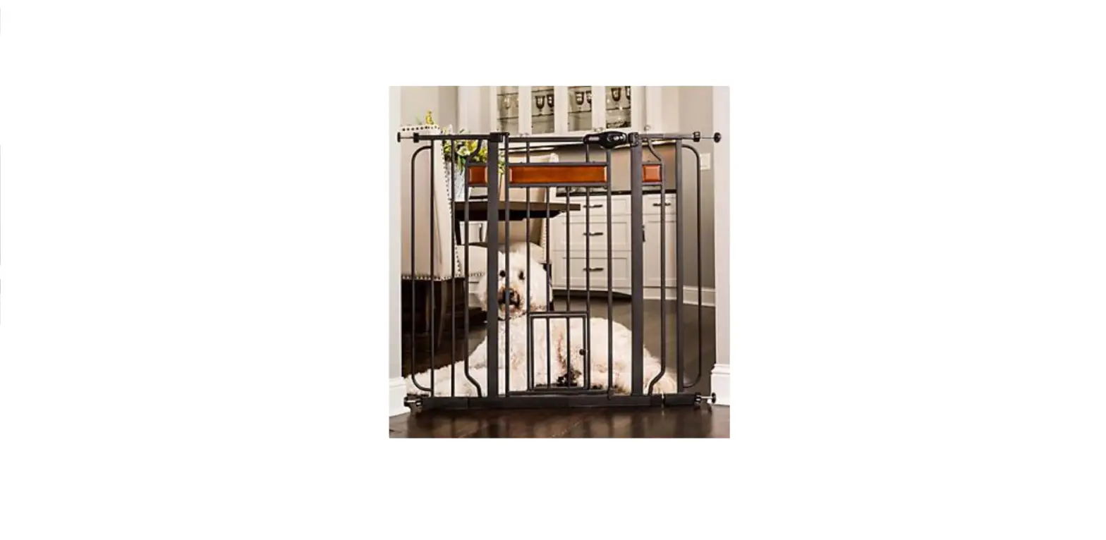 Carlson 1130 Design Paw Walk-through Gate With Small Pet Door Instruction Manual