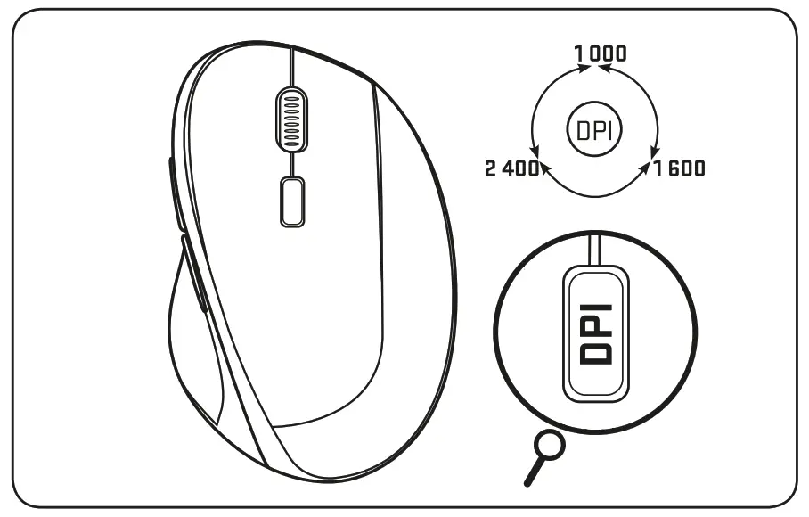 YENKEE YMS 5050 Ergonomic Wireless Mouse - 5