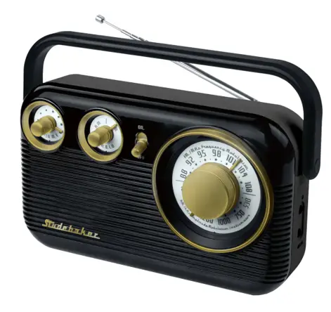 Studebaker SB2003BT Portable Bluetooth AM FM Radio