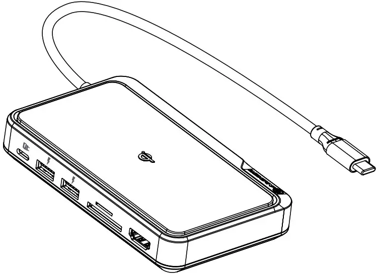 ALOGIC LDWAV SGR USB C Dock Wave 3 In 1 Hub Powerbank and Wireless Charger - Cover