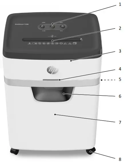 hp OneShred 18CC Shredder - General View of the Shredder 1