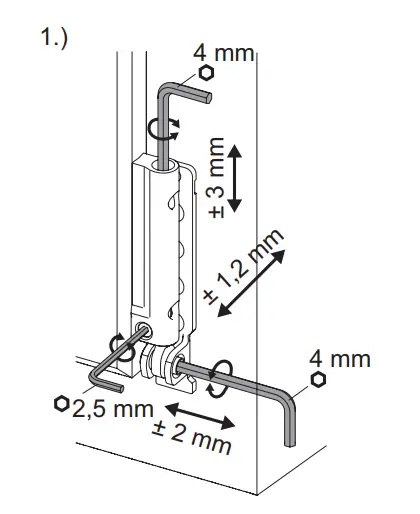 WINKHAUS BA 660 ActivPilot Concept Instruction Manual Adjustment options